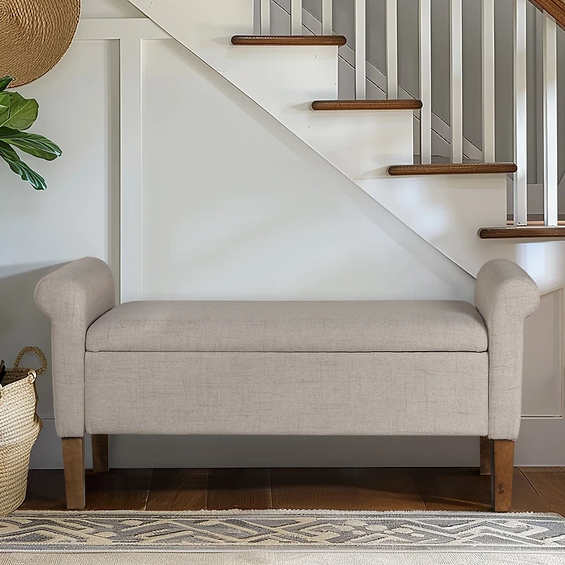 510 Design Aubrey Storage Bench in Cream