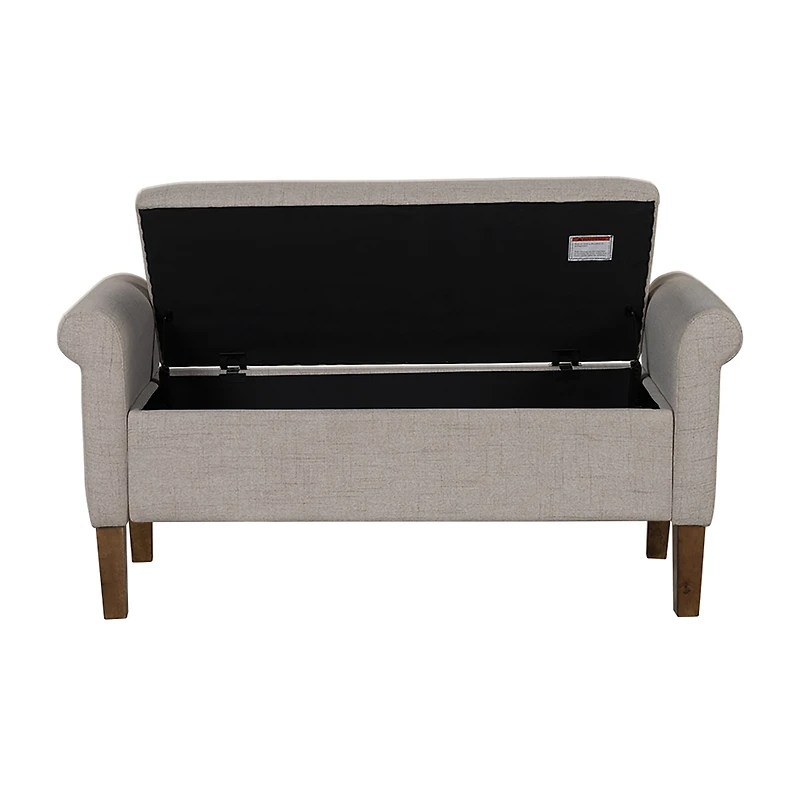 510 Design Aubrey Storage Bench in Cream