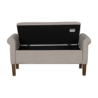 510 Design Aubrey Storage Bench in Cream