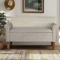 510 Design Aubrey Storage Bench in Cream