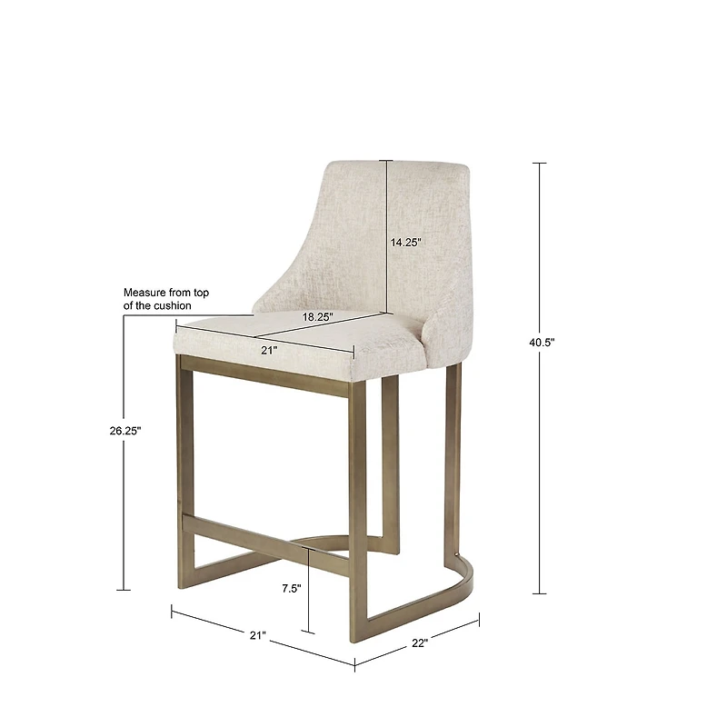 Madison Park Robertson Counter Stool in Cream