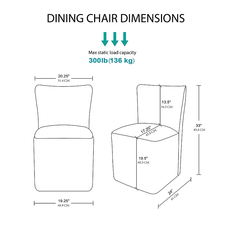 Madison Park Vela Dining Chair in Cream