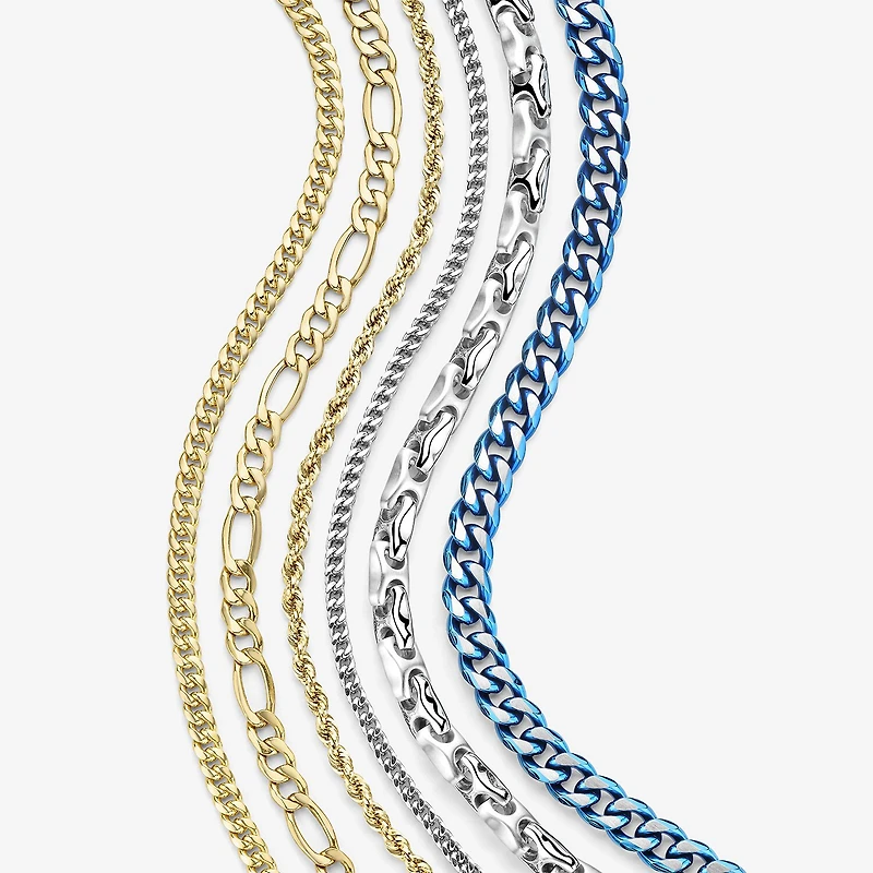 Mens Stainless Steel 4mm Foxtail Chain Necklace