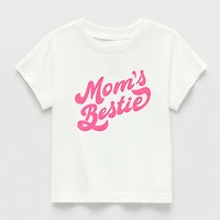 Okie Dokie Toddler Girls Easy-on + Easy-off Sensory Friendly Round Neck Short Sleeve Adaptive Regular Fit Graphic T-Shirt
