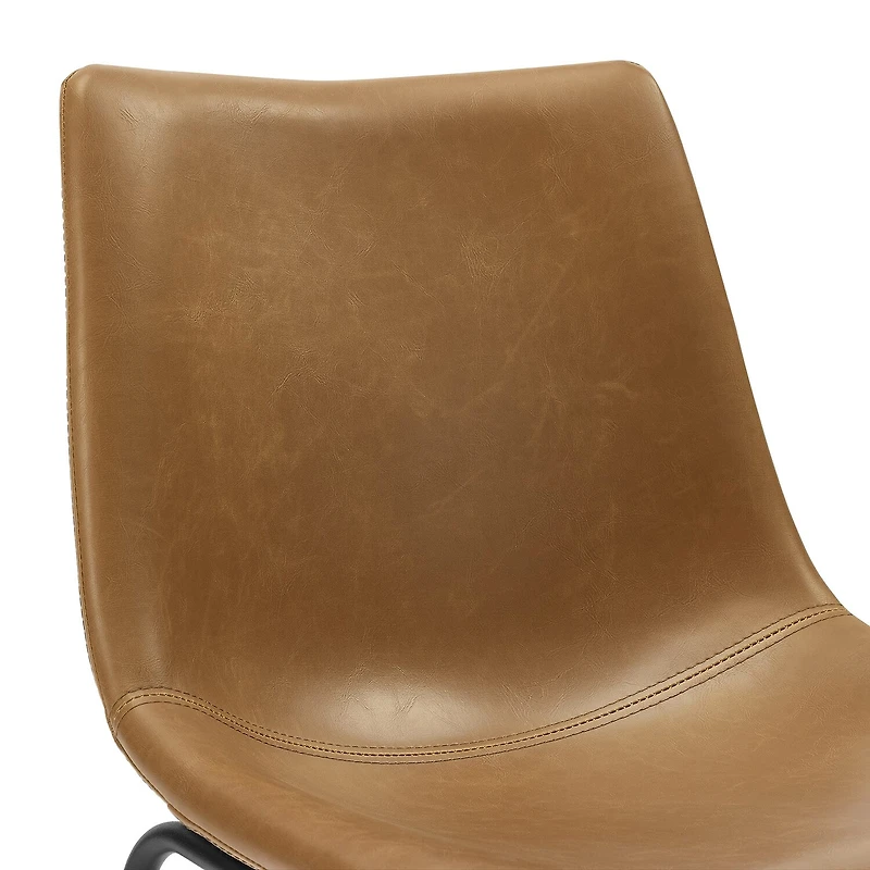 2-pc. Faux Leather Kitchen Counter Stools