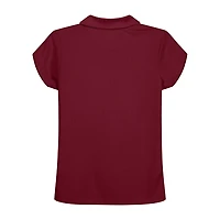 IZOD Performance Mesh Little & Big Kid Girls Short Sleeve Regular Fit Wrinkle Resistant Moisture Wicking Polo Shirt