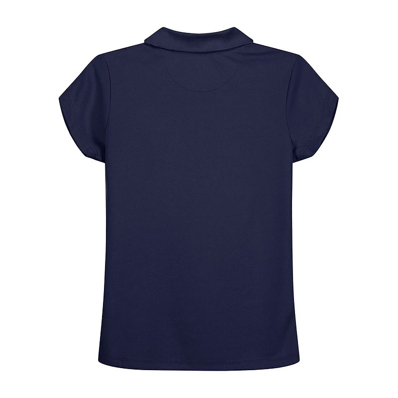 IZOD Performance Mesh Little & Big Kid Girls Short Sleeve Regular Fit Wrinkle Resistant Moisture Wicking Polo Shirt