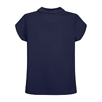 IZOD Performance Mesh Little & Big Kid Girls Short Sleeve Regular Fit Wrinkle Resistant Moisture Wicking Polo Shirt