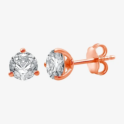 Ever Star (E-F / Si1-Si2) 1 CT. T.W. Lab Grown White Diamond 14K Gold 5.7mm Round Stud Earrings