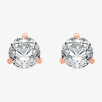 Ever Star (E-F / Si1-Si2) 1 1/2 CT. T.W. Lab Grown White Diamond 14K Gold 6.5mm Round Stud Earrings