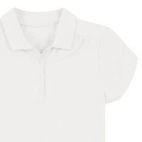IZOD Performance Mesh Little & Big Kid Girls Short Sleeve Regular Fit Wrinkle Resistant Moisture Wicking Polo Shirt