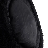 Sweet Home Collection 20in Black Round Calming Faux Fur Donut Pet Bed