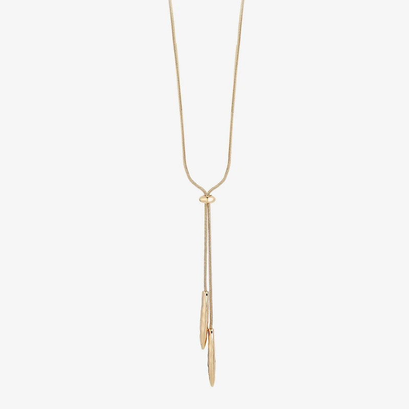 Liz Claiborne Bolo Hammered Womens 18 Inch Y Necklace
