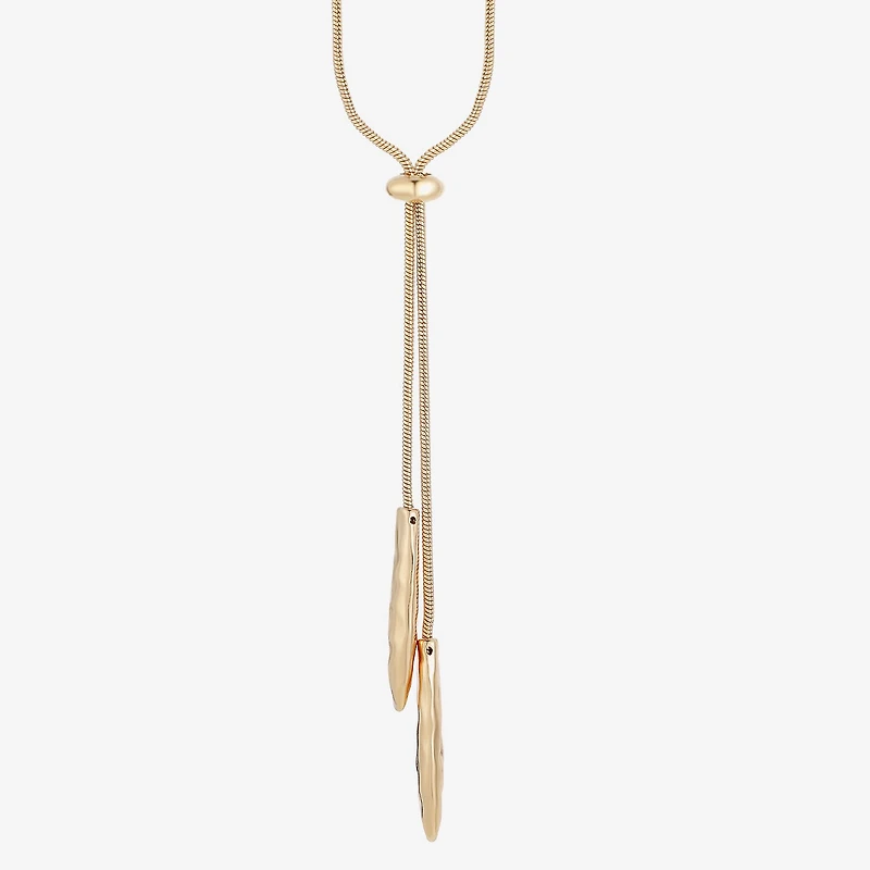 Liz Claiborne Bolo Hammered Womens 18 Inch Y Necklace
