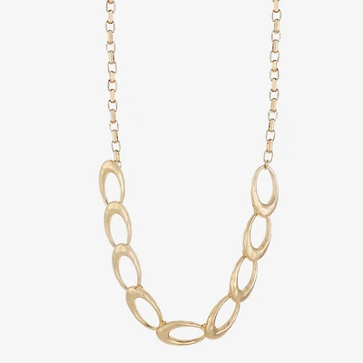 Liz Claiborne Hammered Womens 17 Inch Collar Necklace