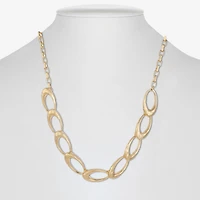 Liz Claiborne Hammered Womens 17 Inch Collar Necklace