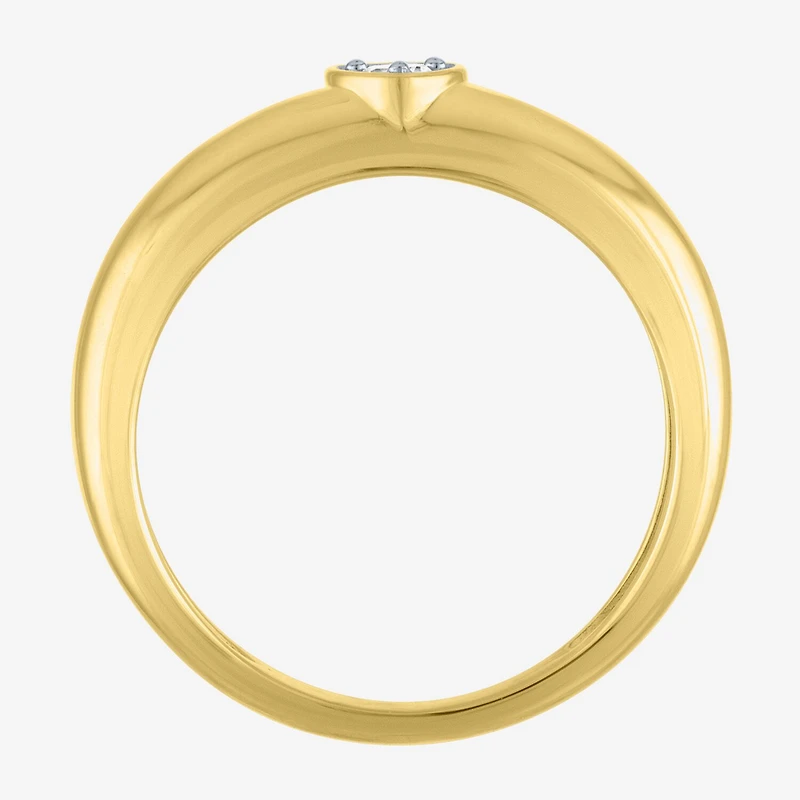 Diamond Addiction Heart (G-H, Si2-I1) Womens 4.5MM 1/10 CT. T.W. Lab Grown White 10K Gold Band