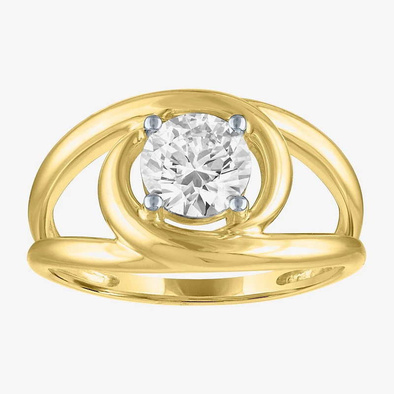 Diamond Addiction (D-E / Vs1-Vs2) Womens 1 CT. T.W. Lab Grown White 10K Gold Round Cocktail Ring