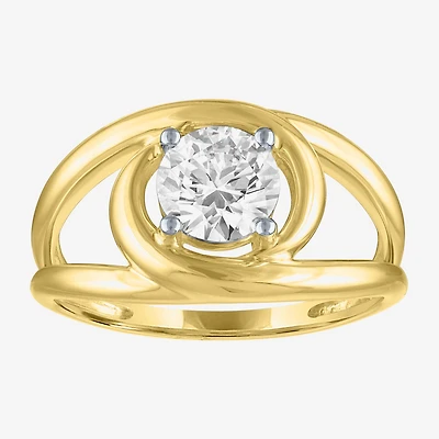 Diamond Addiction (D-E / Vs1-Vs2) Womens 1 CT. T.W. Lab Grown White 10K Gold Round Cocktail Ring