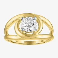Diamond Addiction (D-E / Vs1-Vs2) Womens 1 CT. T.W. Lab Grown White 10K Gold Round Cocktail Ring