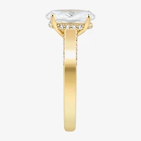 (H-I / Si1-Si2) Womens 2 3/4 CT. T.W. Lab Grown White Diamond 10K Gold Oval Solitaire Engagement Ring