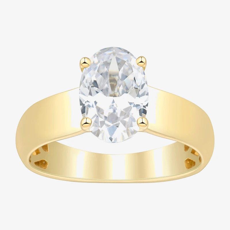 Bridal Addiction (H-I / Si1-Si2) Womens 2 CT. T.W. Lab Grown White Diamond 14K Gold Oval Solitaire Engagement Ring