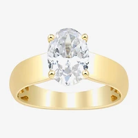 Bridal Addiction (H-I / Si1-Si2) Womens 2 CT. T.W. Lab Grown White Diamond 14K Gold Oval Solitaire Engagement Ring