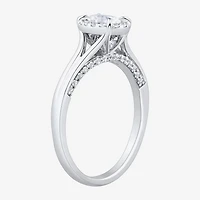 (H-I / Si1-Si2) Womens 3/4 CT. T.W. Lab Grown White Diamond Sterling Silver Oval Halo Engagement Ring