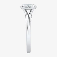 (H-I / Si1-Si2) Womens 3/4 CT. T.W. Lab Grown White Diamond Sterling Silver Oval Halo Engagement Ring