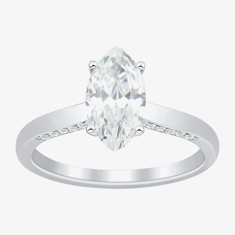 (H-I / Si1-Si2) Womens 1 3/4 CT. T.W. Lab Grown White Diamond 10K Gold Marquise Solitaire Engagement Ring