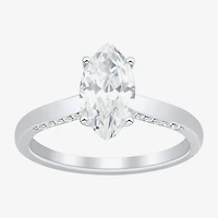(H-I / Si1-Si2) Womens 1 3/4 CT. T.W. Lab Grown White Diamond 10K Gold Marquise Solitaire Engagement Ring