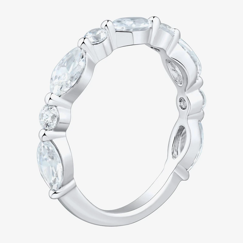 (H-I / Si2) Womens 3.5MM 1 1/2 CT. T.W. Lab Grown White Diamond 10K Gold Wedding Band