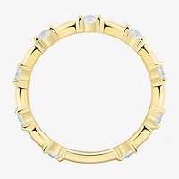 (H-I / Si2) Womens 1/3 CT. T.W. Lab Grown White Diamond 10K Gold Wedding Band