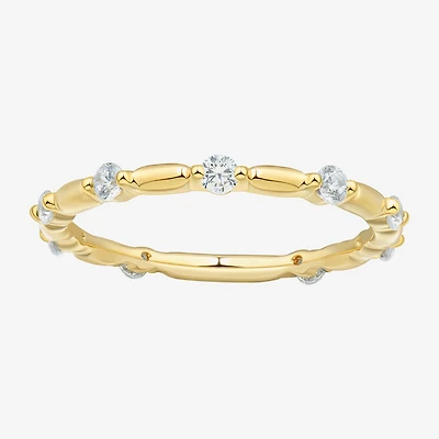 (H-I / Si2) Womens 1/3 CT. T.W. Lab Grown White Diamond 10K Gold Wedding Band