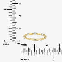(H-I / Si2) Womens 1/3 CT. T.W. Lab Grown White Diamond 10K Gold Wedding Band