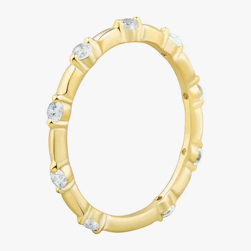 (H-I / Si2) Womens 1/3 CT. T.W. Lab Grown White Diamond 10K Gold Wedding Band