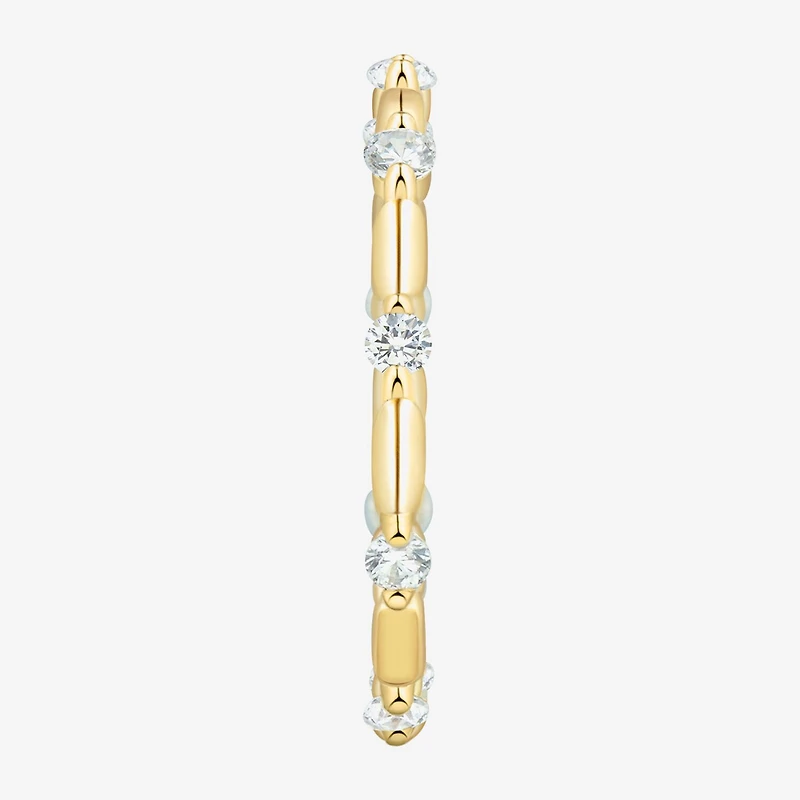 (H-I / Si2) Womens 1/3 CT. T.W. Lab Grown White Diamond 10K Gold Wedding Band