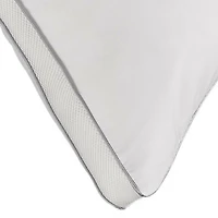 Ella Jayne Hypoallergenic Luxury Cotton Mesh Gusseted Pillow Medium Density for All Sleep Positions