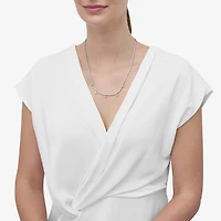 (H-I/ Si2) Womens 6 CT. T.W. Lab Grown White Diamond 10K Gold 20 Inch Pendant Necklace