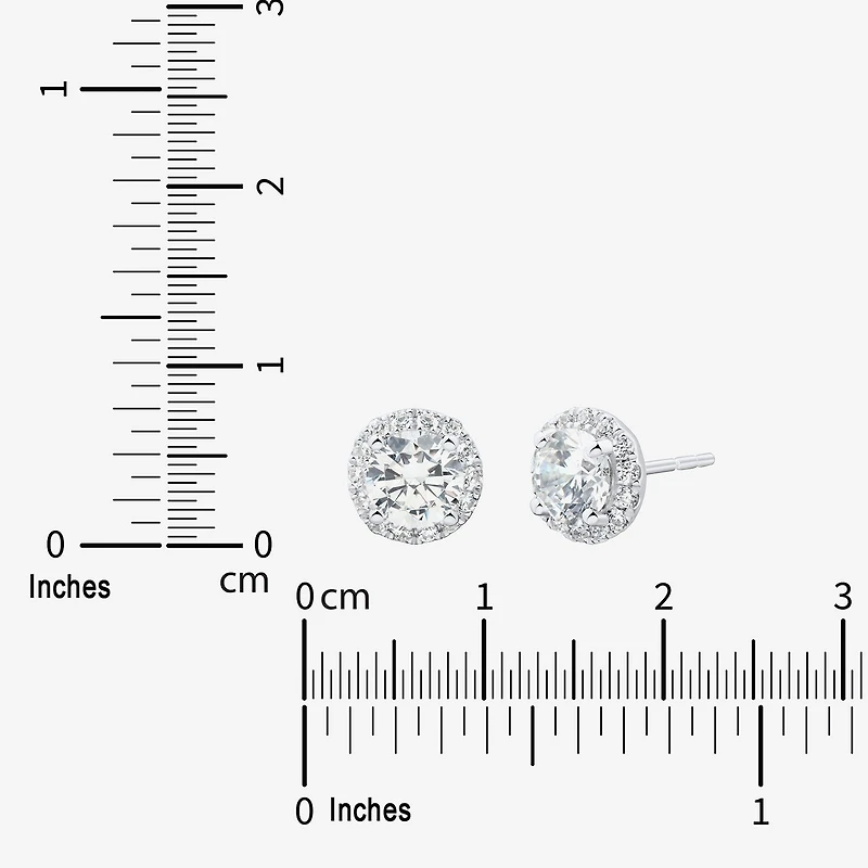 Si1-Si2,H-I 1 1/2 CT. T.W. Lab Grown White Diamond 10K Gold 7.7mm Round Stud Earrings