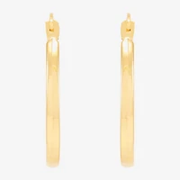 Womens 14K Gold 18mm Round Hoop Earrings