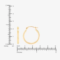 Womens 14K Gold 18mm Round Hoop Earrings