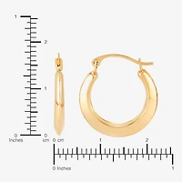 Womens 14K Gold 17.3mm Round Hoop Earrings
