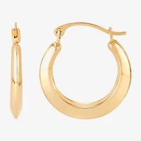 Womens 14K Gold 17.3mm Round Hoop Earrings
