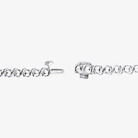 (F/Si2) Womens White Diamond Sterling Silver 18 Inch Tennis Necklace
