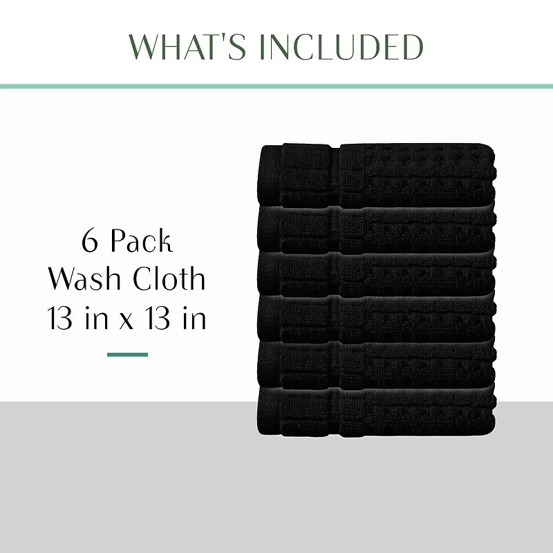 Home Weavers Inc Willow Collection 100% Cotton Zero Twist -pc. Quick Dry Bath Towel Set