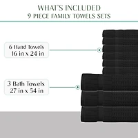 Home Weavers Inc Willow Collection 100% Cotton Zero Twist Super Absorbent -pc. Quick Dry Bath Towel Set