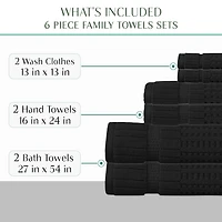 Home Weavers Inc Willow Collection 100% Cotton Zero Twist Super Absorbent -pc. Quick Dry Bath Towel Set