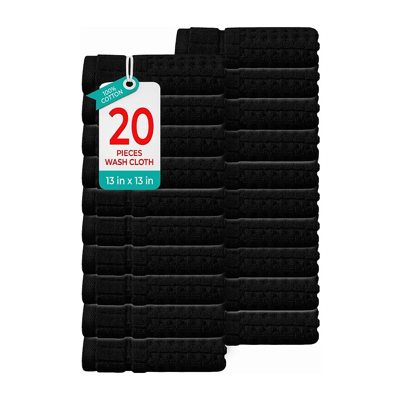 Home Weavers Inc Willow Collection 100% Cotton Zero Twist -pc. Quick Dry Washcloth