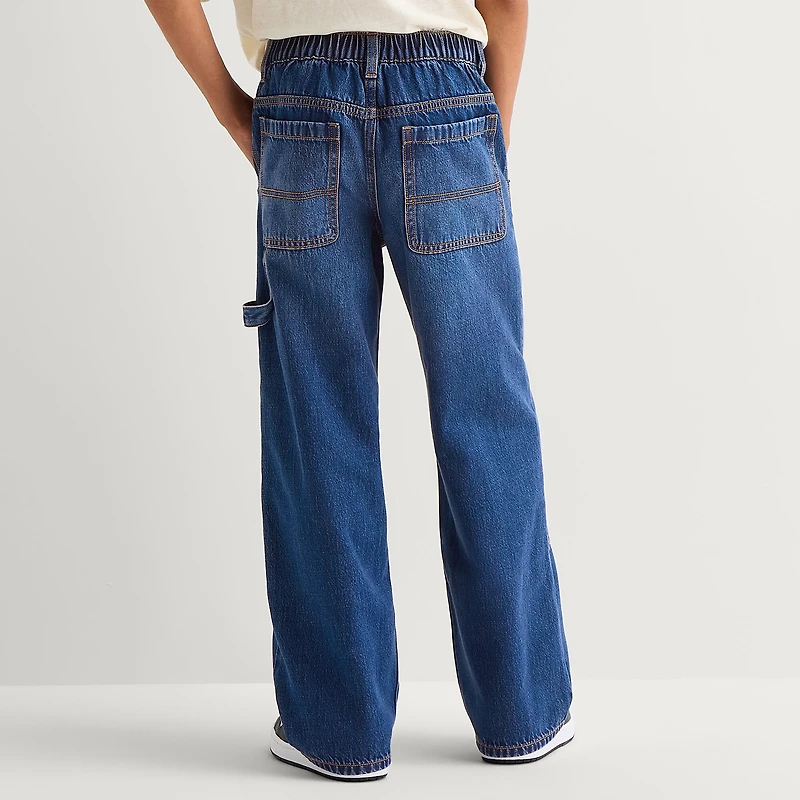 Thereabouts Little & Big Kid Boys Adjustable Waist Workwear Loose Fit Jean